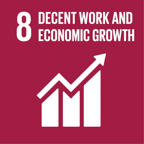 sustainable development goal 8 decent work and economic growth icon
